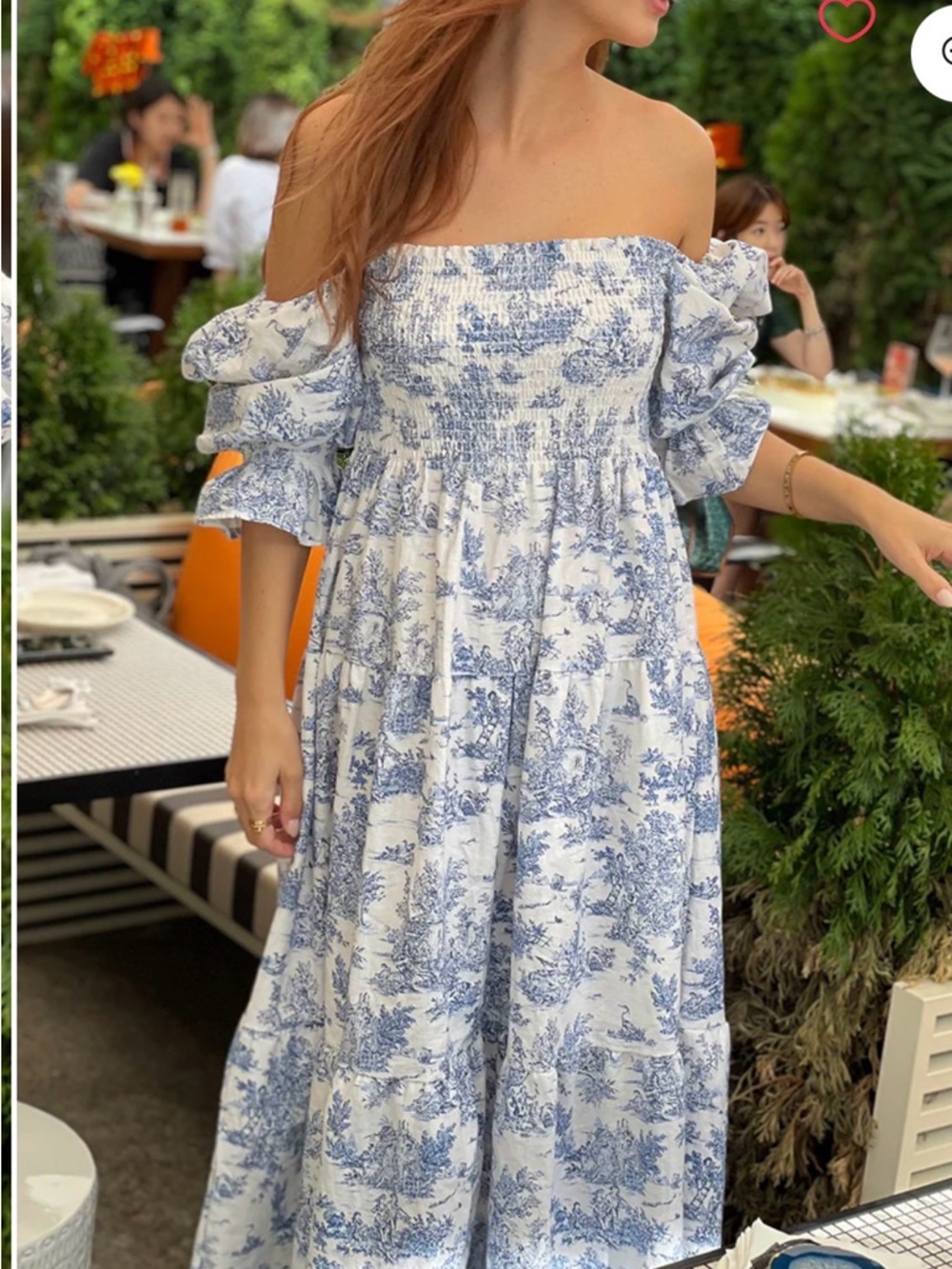 Nothing Fits But Blue Toile Maternity Dress